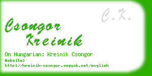 csongor kreinik business card